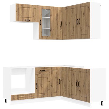 vidaXL Μονάδα κουζίνας KALMAR 8 τμχ. Artisan Δρυς Επεξεργασμένο Ξύλο