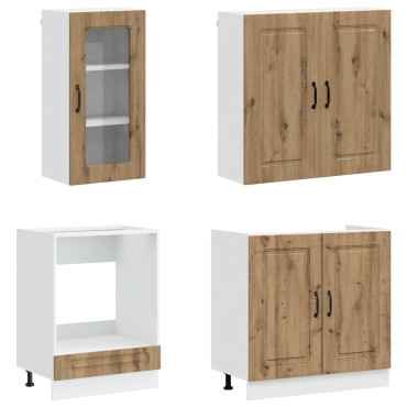 vidaXL Μονάδα κουζίνας KALMAR 8 τμχ. Artisan Δρυς Επεξεργασμένο Ξύλο