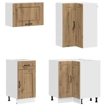 vidaXL Μονάδα κουζίνας KALMAR 8 τμχ. Artisan Δρυς Επεξεργασμένο Ξύλο