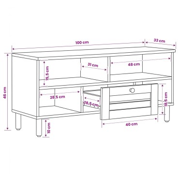 vidaXL Ντουλάπες Αποθήκευσης Φυσικό 100x33x46 εκ