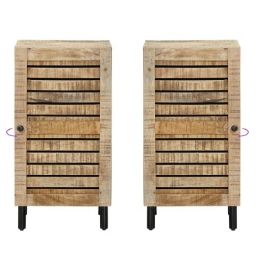 vidaXL Ντουλάπι αποθήκευσης Φυσικό 40x33x75cm Στερεό ξύλο μάνγκο 1 τεμ.