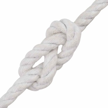 vidaXL Κωτόσχοινo 6 mm 500 m Λευκό 100% Βαμβάκι