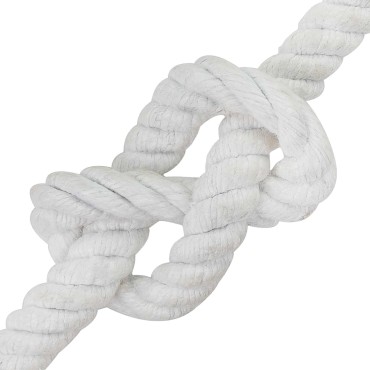 vidaXL Κωτόσχοινo 14 mm 250 m Λευκό 100% Βαμβάκι