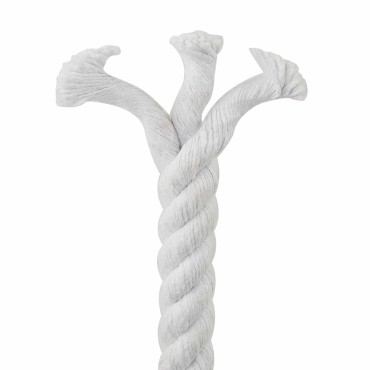 vidaXL Σχοινί Λευκό 1,6 x 1,6 x 2500 εκ Βαμβάκι