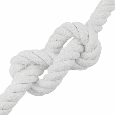 vidaXL Σχοινί Λευκό 1,6 x 1,6 x 10000 εκ Βαμβάκι