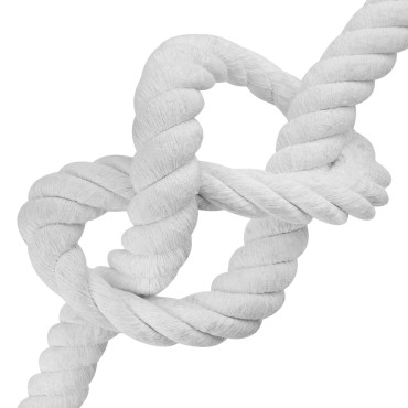 vidaXL Κωτόσχοινo 50 mm 10 m Λευκό 100% Βαμβάκι