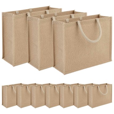 vidaXL Τσάντες από γιούτα 10 Φυσικό 42 x 33 x 19 εκ 100% Γιούτα Τοσσά