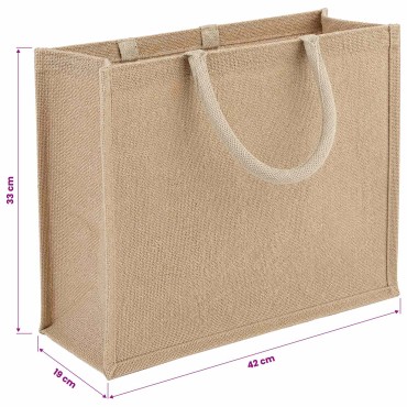 vidaXL Τσάντες από γιούτα 10 Φυσικό 42 x 33 x 19 εκ 100% Γιούτα Τοσσά