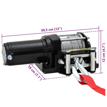 vidaXL Ηλεκτρική Τροχαλία PVC Μαύρο