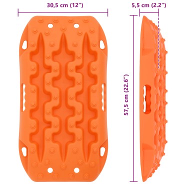 vidaXL Πίνακας πρόσφυσης 2 τμχ. Πορτοκαλί 57,5x30,5x5,5 εκ.