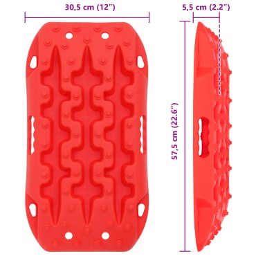 vidaXL Πίνακας πρόσφυσης 2 τμχ. Κόκκινο 57,5 x 30,5 x 5,5 εκ.