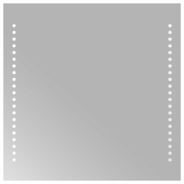 vidaXL Καθρέφτης μπάνιου LED Διαφανές 40 x 40 cm σκληρυμένο γυαλί