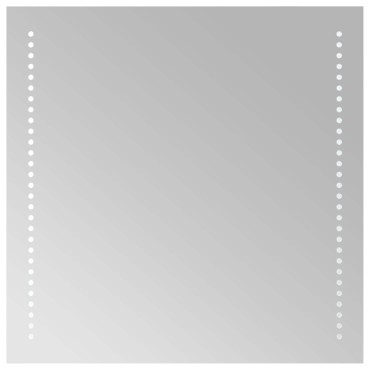 vidaXL Καθρέφτης μπάνιου LED Διαφανές 50 x 50 cm σκληρυμένο γυαλί