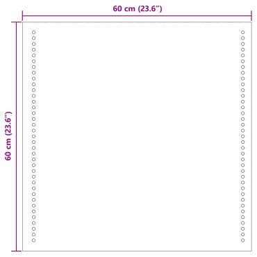 vidaXL Καθρέφτης μπάνιου LED Διαφανές 60 x 60 cm σκληρυμένο γυαλί