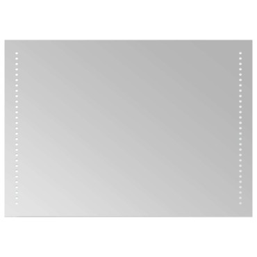 vidaXL Καθρέφτης μπάνιου LED Διαφανές 70 x 50 cm σκληρυμένο γυαλί