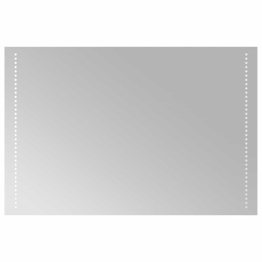 vidaXL Καθρέφτης μπάνιου LED Διαφανές 90 x 60 cm σκληρυμένο γυαλί