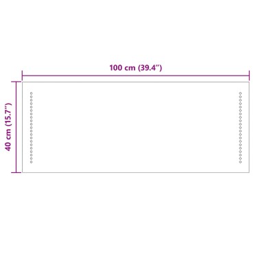 vidaXL Καθρέφτης μπάνιου LED Διαφανές 100 x 40 cm σκληρυμένο γυαλί