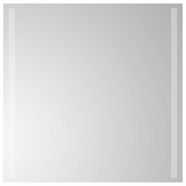 vidaXL Καθρέφτης μπάνιου LED Διαφανές 60 x 60 cm σκληρυμένο γυαλί