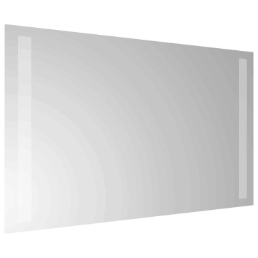 vidaXL Καθρέφτης μπάνιου LED Διαφανές 60 x 30 cm σκληρυμένο γυαλί