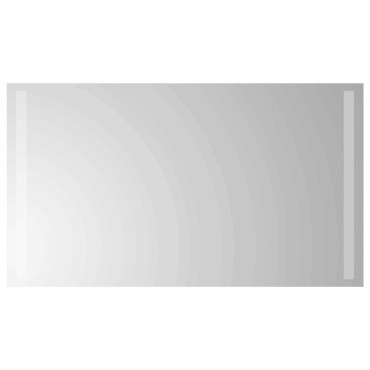 vidaXL Καθρέφτης μπάνιου LED Διαφανές 70 x 40 cm σκληρυμένο γυαλί