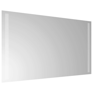 vidaXL Καθρέφτης μπάνιου LED Διαφανές 70 x 40 cm σκληρυμένο γυαλί