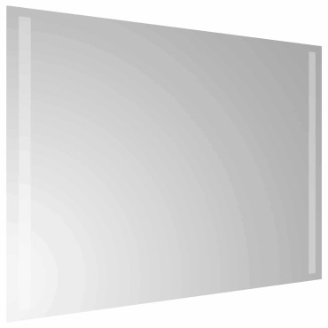 vidaXL Καθρέφτης μπάνιου LED Διαφανές 70 x 50 cm σκληρυμένο γυαλί