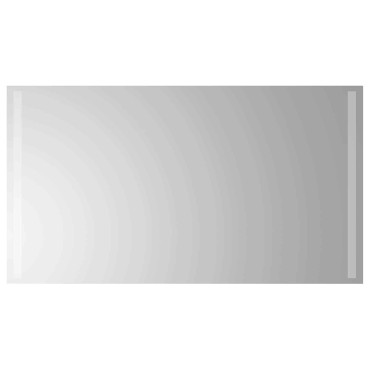 vidaXL Καθρέφτης μπάνιου LED Διαφανές 90 x 50 cm σκληρυμένο γυαλί