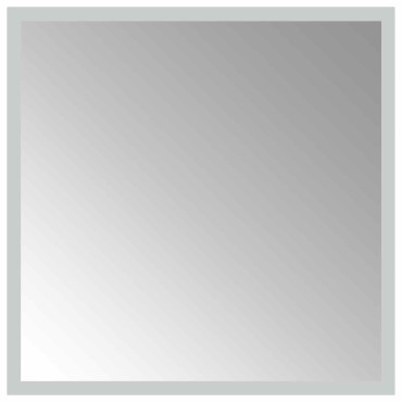 vidaXL Καθρέφτης μπάνιου LED Διαφανές 40 x 40 cm σκληρυμένο γυαλί