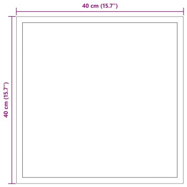 vidaXL Καθρέφτης μπάνιου LED Διαφανές 40 x 40 cm σκληρυμένο γυαλί