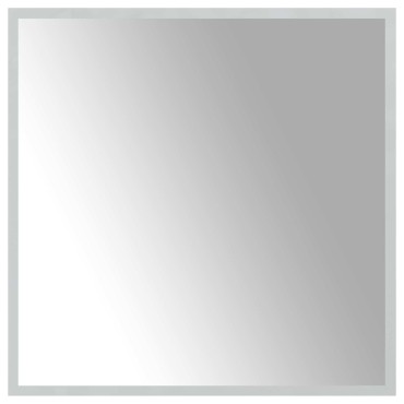 vidaXL Καθρέφτης μπάνιου LED Διαφανές 60 x 60 cm σκληρυμένο γυαλί