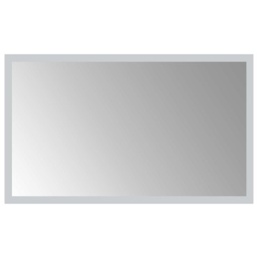 vidaXL Καθρέφτης μπάνιου LED Διαφανές 50 x 30 cm σκληρυμένο γυαλί