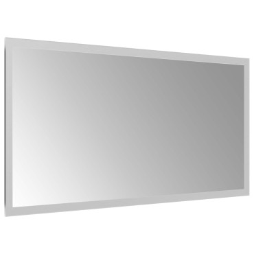 vidaXL Καθρέφτης μπάνιου LED Διαφανές 60 x 30 cm σκληρυμένο γυαλί