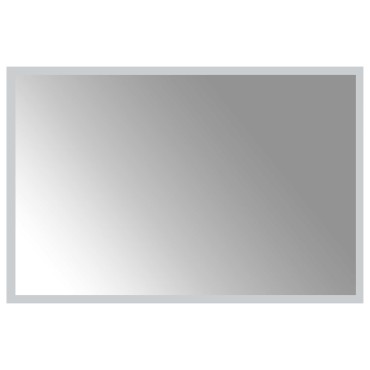 vidaXL Καθρέφτης μπάνιου LED Διαφανές 60 x 40 cm σκληρυμένο γυαλί