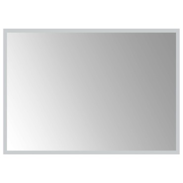 vidaXL Καθρέφτης μπάνιου LED Διαφανές 70 x 50 cm σκληρυμένο γυαλί