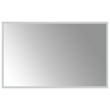 vidaXL Καθρέφτης μπάνιου LED Διαφανές 80 x 50 cm σκληρυμένο γυαλί