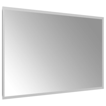 vidaXL Καθρέφτης μπάνιου LED Διαφανές 80 x 50 cm σκληρυμένο γυαλί