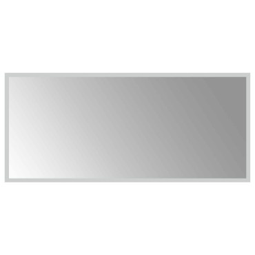 vidaXL Καθρέφτης μπάνιου LED Διαφανές 90 x 40 cm σκληρυμένο γυαλί