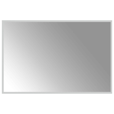 vidaXL Καθρέφτης μπάνιου LED Διαφανές 90 x 60 cm σκληρυμένο γυαλί