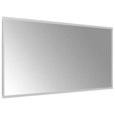 vidaXL Καθρέφτης μπάνιου LED Διαφανές 100 x 50 cm σκληρυμένο γυαλί