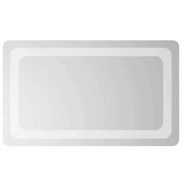 vidaXL Καθρέφτης μπάνιου LED Διαφανές 50 x 30 cm σκληρυμένο γυαλί