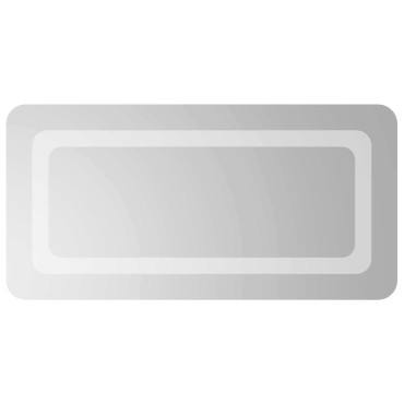vidaXL Καθρέφτης μπάνιου LED Διαφανές 60 x 30 cm σκληρυμένο γυαλί