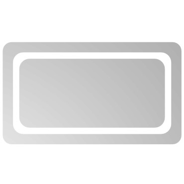 vidaXL Καθρέφτης μπάνιου LED Διαφανές 70 x 40 cm σκληρυμένο γυαλί
