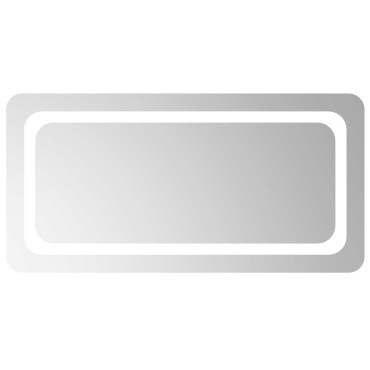 vidaXL Καθρέφτης μπάνιου LED Διαφανές 80 x 40 cm σκληρυμένο γυαλί