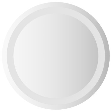vidaXL Καθρέφτης μπάνιου LED Διαφανές Ø 40 cm σκληρυμένο γυαλί