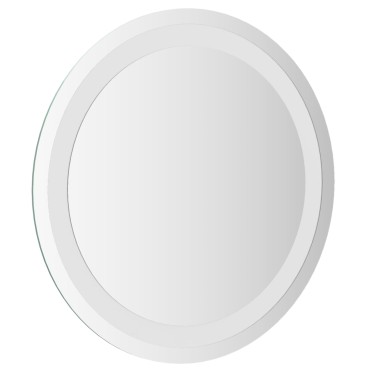 vidaXL Καθρέφτης μπάνιου LED Διαφανές Ø 40 cm σκληρυμένο γυαλί