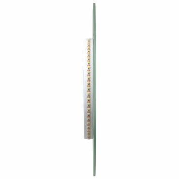 vidaXL Καθρέφτης μπάνιου LED Διαφανές Ø 40 cm σκληρυμένο γυαλί