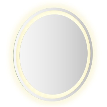 vidaXL Καθρέφτης μπάνιου LED Διαφανές Ø 60 cm σκληρυμένο γυαλί