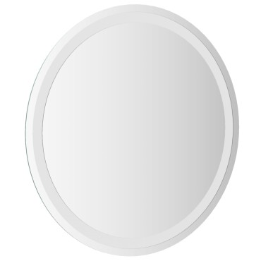 vidaXL Καθρέφτης μπάνιου LED Διαφανές Ø 60 cm σκληρυμένο γυαλί
