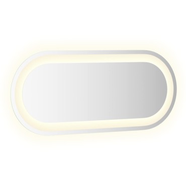 vidaXL Καθρέφτης μπάνιου LED Διαφανές 70 x 30 cm σκληρυμένο γυαλί