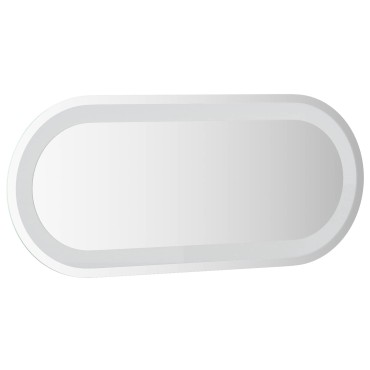 vidaXL Καθρέφτης μπάνιου LED Διαφανές 70 x 30 cm σκληρυμένο γυαλί